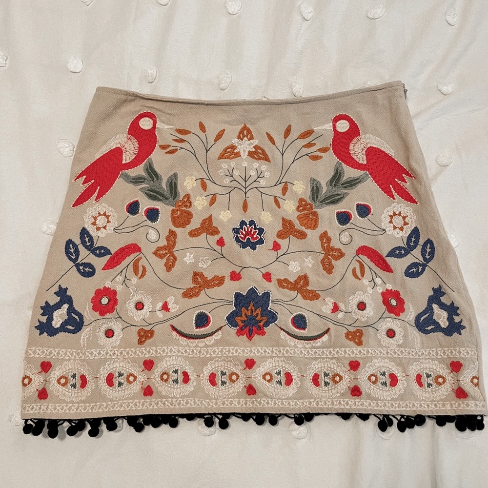 Altar’d State Embroidered Mini skirt Size Medium